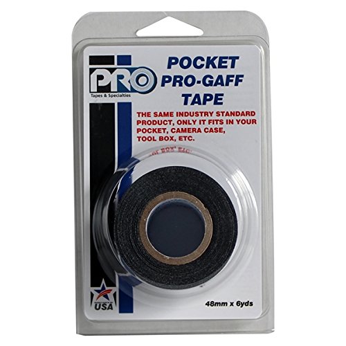 Pocket Pro-Gaff Gaffer's Spike Tape on a Mini core (Black 48mm X 6 yds)