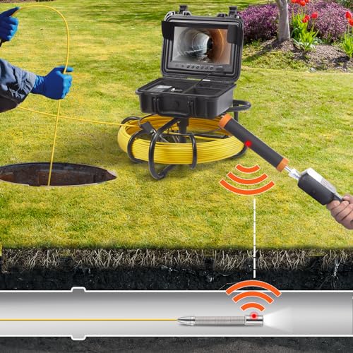 Vevor SEWER CAMERA WITH 512HZ LOCATOR 165 Ft/50 M, 9 Inch Pipeline Inspection Camera With Dvr Function, Ip68 Camera With 12 Adjustable Leds, 16Gb Sd Card For Sewer Line thumb #7