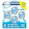 Febreze Bathroom Air Freshener, Odor-Fighting, Plug In Alternative, Air Fresheners for Home and Bathroom and Kitchen, Closet Air Fresheners, Linen & Sky Scent, 4 Count