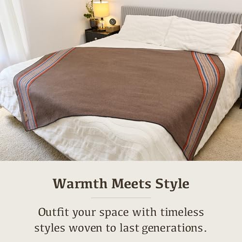 Image of 100% Wool Blanket Camping, 60 inchx84 inch Large Warm Blankets for Winter, Forest