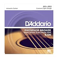 CORROSION-RESISTANT, PRECISION WOUND – D’Addario Phosphor Bronze acoustic guitar strings are precision wound with phosphor bronze wrap wire, over a hexagonal high-carbon steel core. WARM, BALANCED TONE Phosphor Bronze wrap wire provides tried-and-tru...