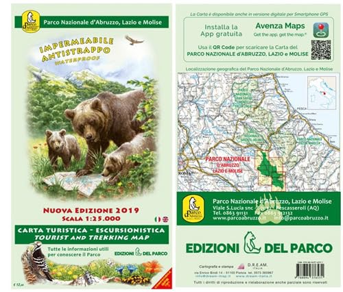 Carta turistico-escursionistica Parco Nazionale d'Abruzzo Lazio e Molise 1:25.000