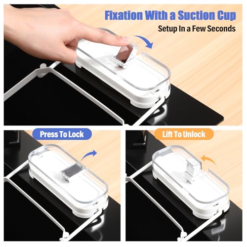 Colador plegable para fregadero con filtro y ventosa blanco miniatura 2