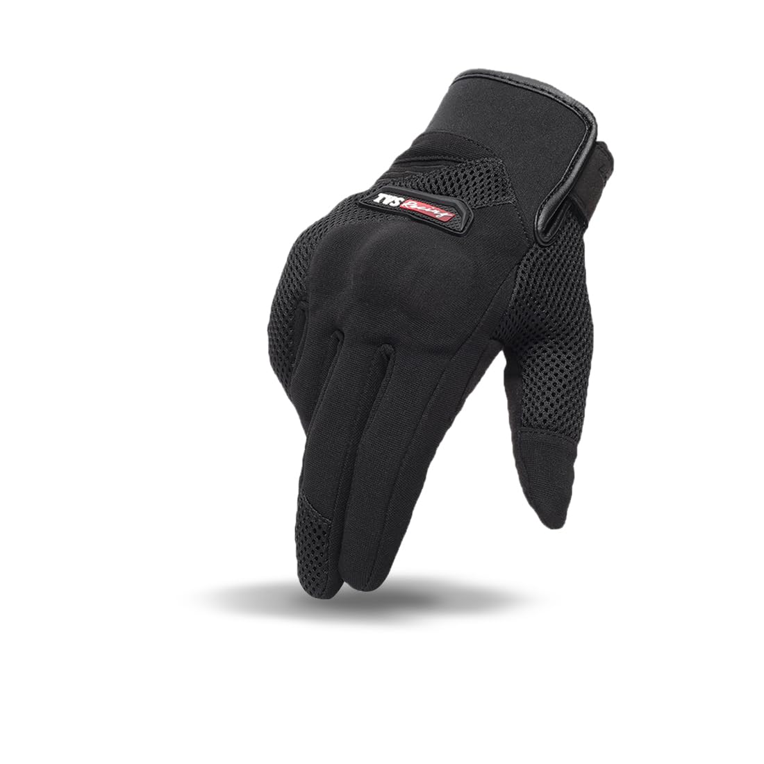 TVS Racing Beast Riding Gloves | All-Weather Riding Protection | Corduroy Top | PVC Knuckle Guard | Touchscreen Ready | Breathable Airmesh | Anti-Fatigue Padded Palm | Men’s Motorcycle Gloves(Black/M)-image-45