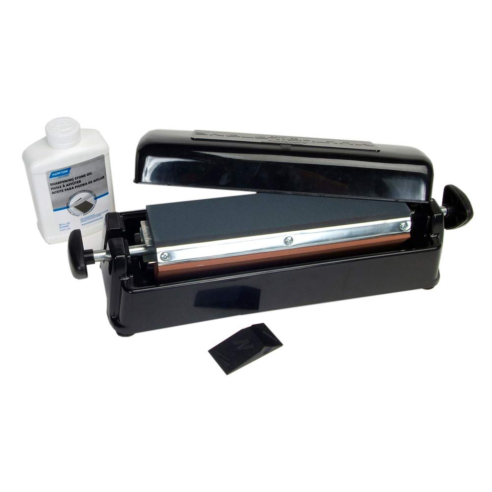 Norton Abrasives IM313 Pro Multi-Oilstone Sharpening System c/w 11-1/2" Coarse Crystolon, Medium Crystolon and Fine India Stones, 4-1/2 Ounce Norton Oil, Plastic Angle Guide and Reservoir Uni: Wet Stones: Tools & Home Improvement