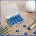 HJZHII 30Pcs Billiard Pool Cue Tips Replacement Kit with Storage Box, 15pcs 12mm Pool Stick Tips 15pcs 13mm Pool Stick Tips Blue Cue Tips for Pool Cues and Snooker