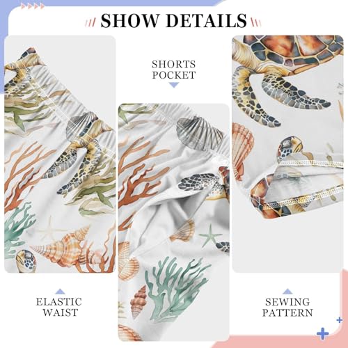 ALAZA Tortoise Pajamas Bottoms with Pockets Comfy Pjs Sleepwear Elastic Waistband Pajamas Pants Lounge Pants for 6-14 Years4