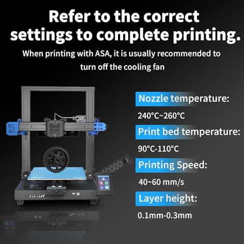 Image of GAINTARM ASA Filament 1.75mm,Premium Weather & UV Resistant Orange 3D Printer Filament,Ideal for Outdoor Functional Parts,Dimensional Accuracy + /- 0.02mm,1kg Spool (2.2lbs)