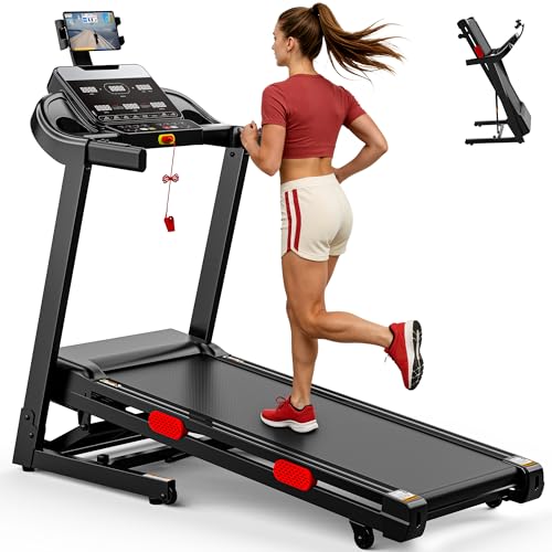 Image of Treadmill for Home with 15% Auto Incline -9MPH Max Speed,6 LED Touchscreen, 330LBS Capacity, Bluetooth Speaker, 3.8HP Home Office Treadmills for Running Jogging Walking, APP Connectivity