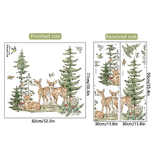 Vinilo Decorativo Infantil Ciervo Bosque 30x90 cm Sacinora miniatura 6