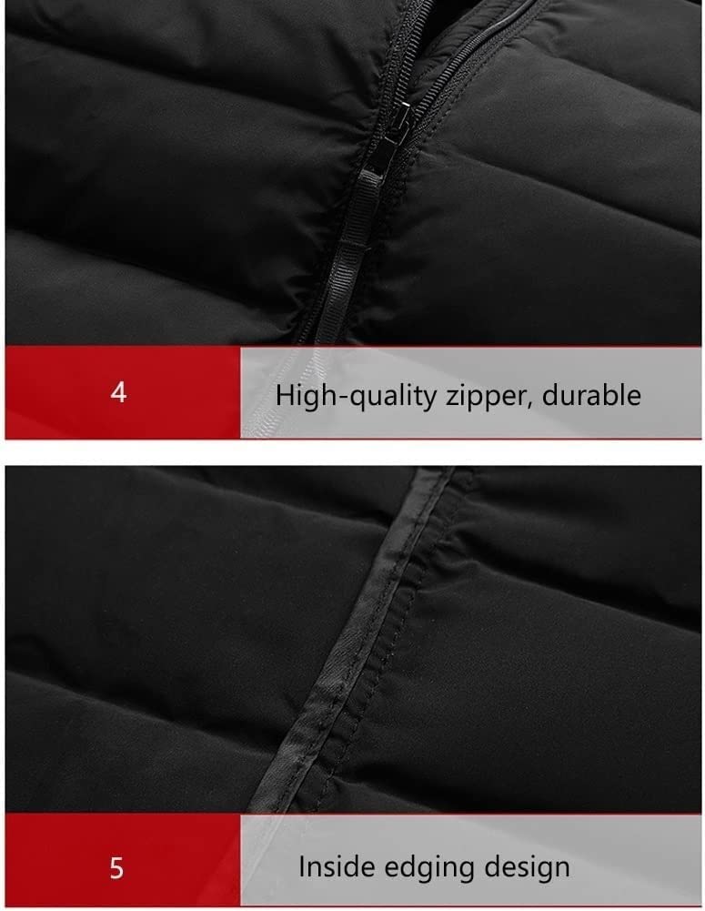 Antigelo Gilet Caldo Gilet più caldo Gilet imbottito Giacca senza maniche Capispalla Gilet invernale resistente all'acqua Termico Cappotto Invernale