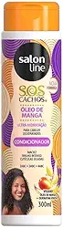 Salon Line, Condicionador, SOS Cachos, Óleo de Manga, Ultra-Hidratação - Cabelos Ondulados, Cacheados e Crespos, 300 ml