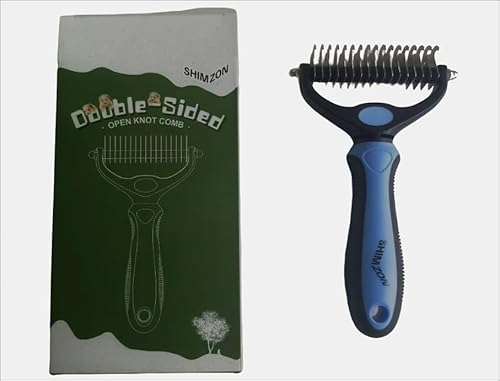 SHIMZON Pet Grooming Brush for Dogs, Cats and Small Animals, Removes Tangles and Knots, Leaves Hair Smooth, Blue