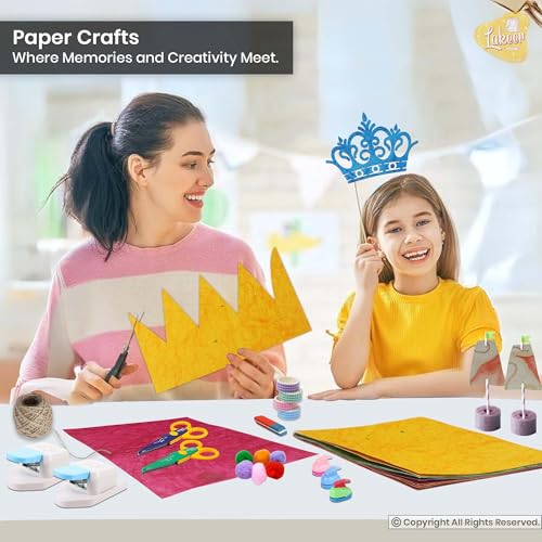 Image of A4 Size Acrylic Multicoloured Handmade Paper Sheets For Decoration, Art & Craft, Project Work, & More (Pack Of 50 Sheets)