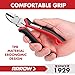ARROW High Leverage Diagonal Pliers, 6 Inch Wire Cutters with Comfortable TPR Handle, High Carbon Steel Side Cutters for Cutting Wire