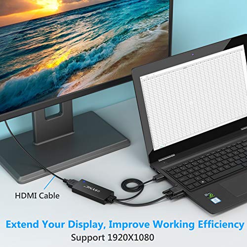 Esynic Vga To Hdmi Converter Gold Plated Vga To Hdmi Out 1080P Audio Hd Video Converter Box Pc To Hdtv Cable Adapter For Computer Desktop Laptop Pc Dvd From Analogue Vga Svga To Hdtv Hd Plasma Tv #TOP2