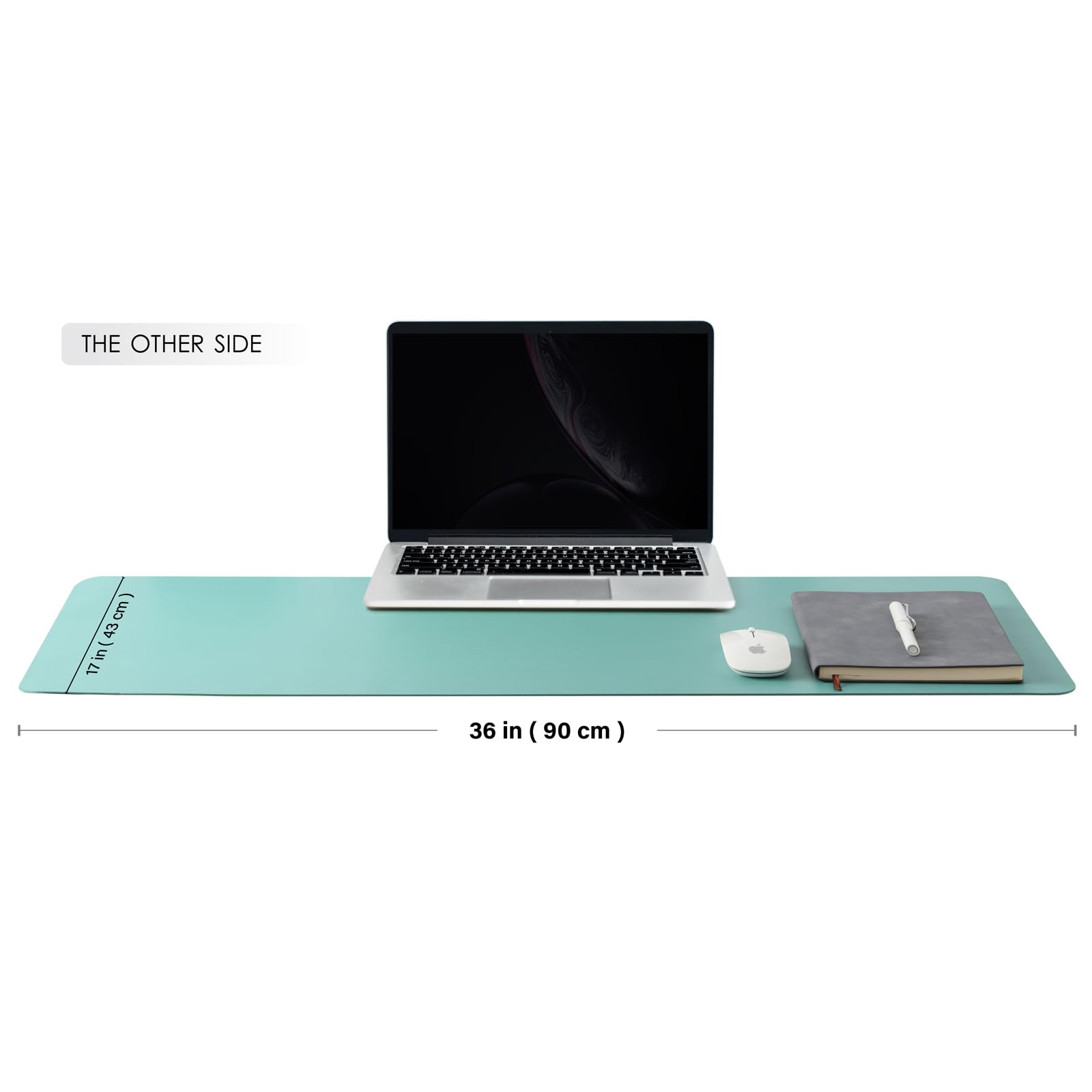 Boutilon Leather Desk Pad Protector,Non-Slip Mouse Pad,Laptop Desk Pad,Office Mouse Mat,Waterproof Leather Desk Blotter,Desk Writing Pad For Office