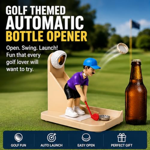 Lanceur de capsules de bière Golf Swing pour vos barbecues et soirées bar
