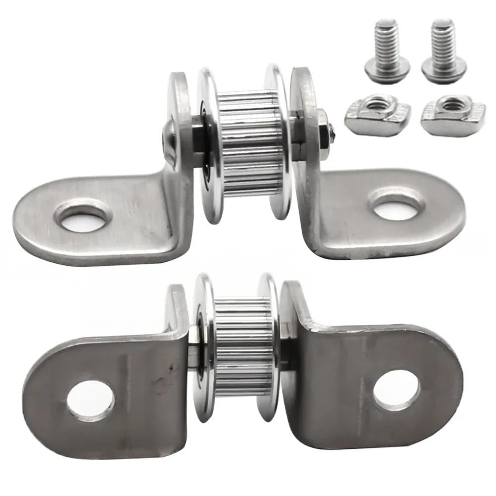 Aixinong1 Koła pasowe napinacza ze wspornikiem Aluminiowe koło napędzane płaskie 20T do części I3 | Oś Z 6MM Obudowa łożyska paska rozrządu(5pcs)