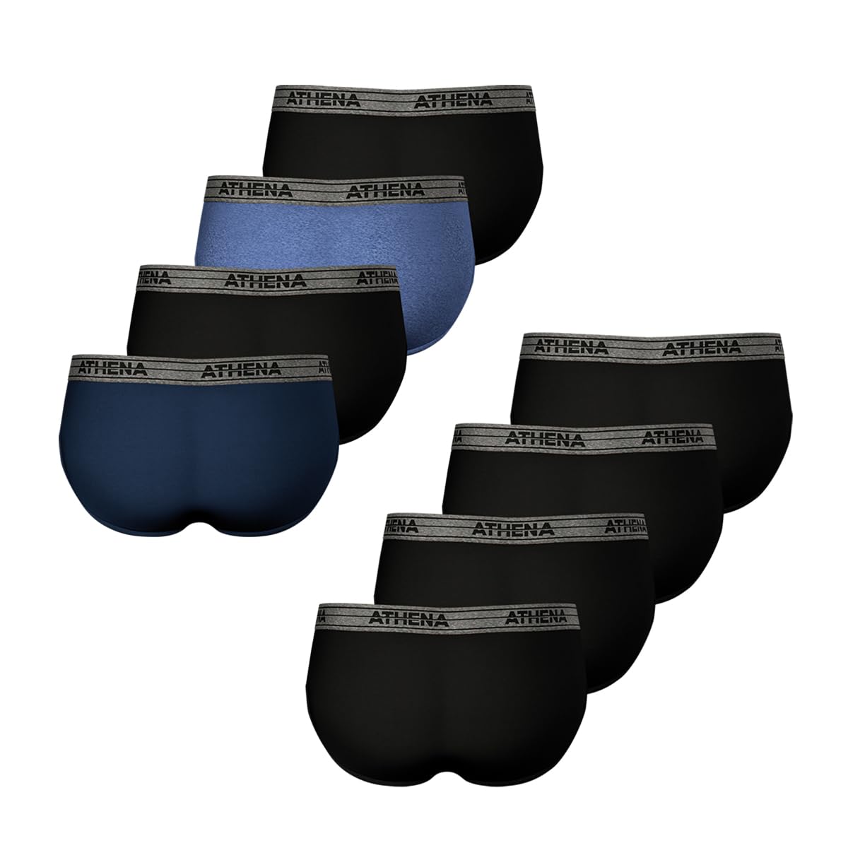 Athena - Lot de 8 Slips Homme Ecopack Basic Coton