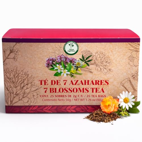 Té de 7 Azahares (7 Blossoms Tea) – 100% Natural, Vegan | 25 Tea Bags
