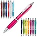 Produktbild Moderne & Transparente Druckkugelschreiber im Set - 50 Stück - verschieden farbige Kugelschreiber - 1 Farbe ZUR AUSWAHL - (13 verschiedene Farben) + GM-IT Kugelschreiber (Pink)