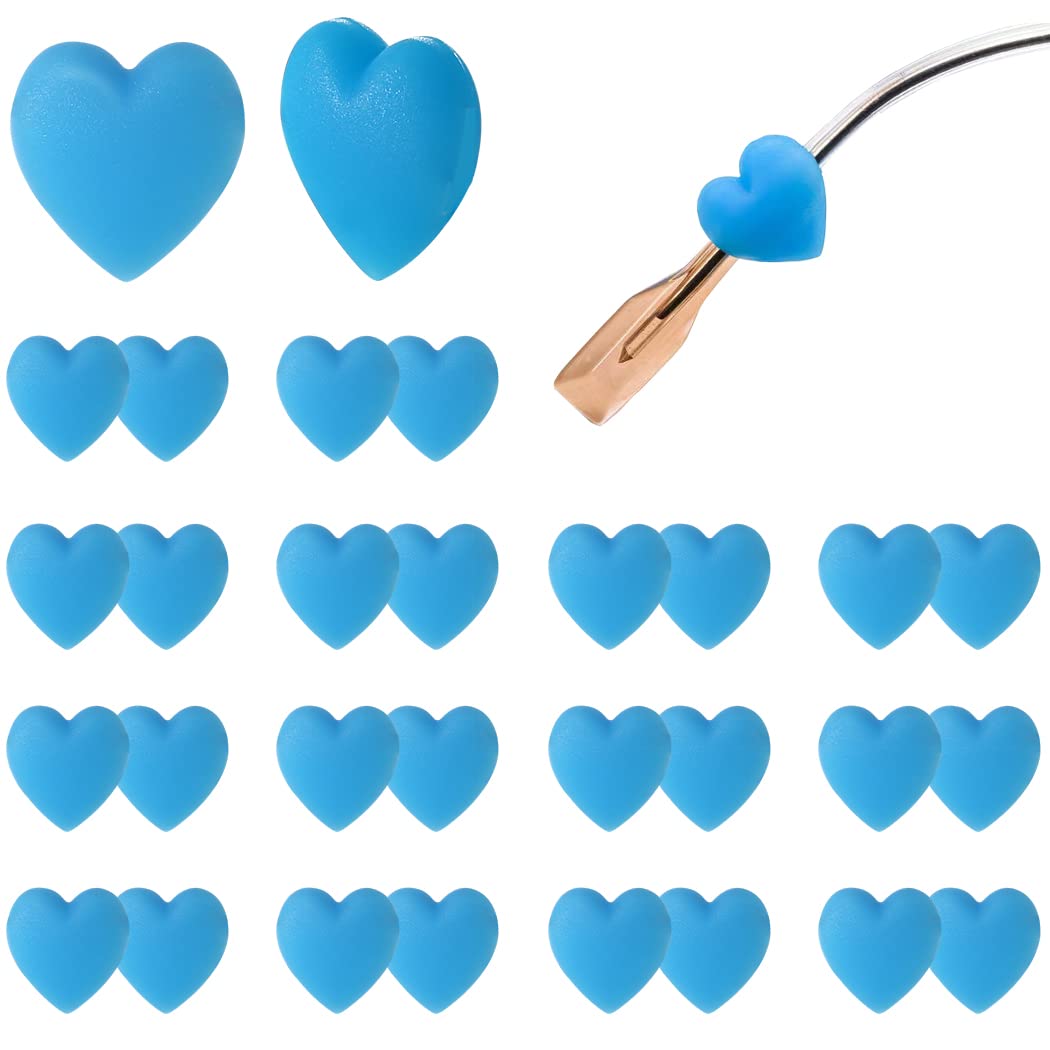 iGeyzoe 15 Pairs Eyeglasses Ear Grip Ear Hooks, Anti-Slip Holder Eyeglasses Stoppers Temple Tips Sleeve Retainer Love-shaped Eyewear Retainers For