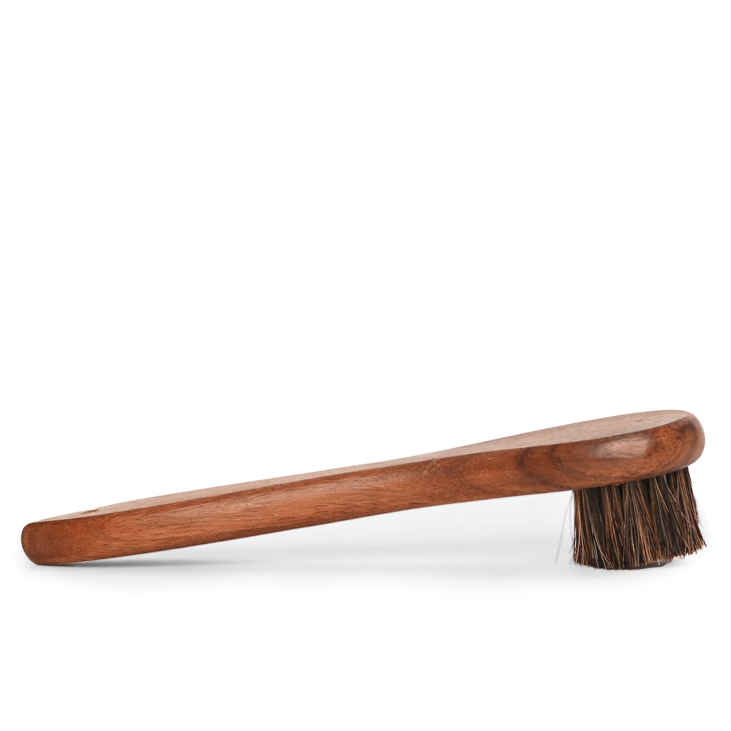 Shoe mistri Polish Applicator and Shoe Welt Dauber Brush - 100% Horse Hair, Handcrafted 6 Inches Long Sheesham Wood Handle, Brown