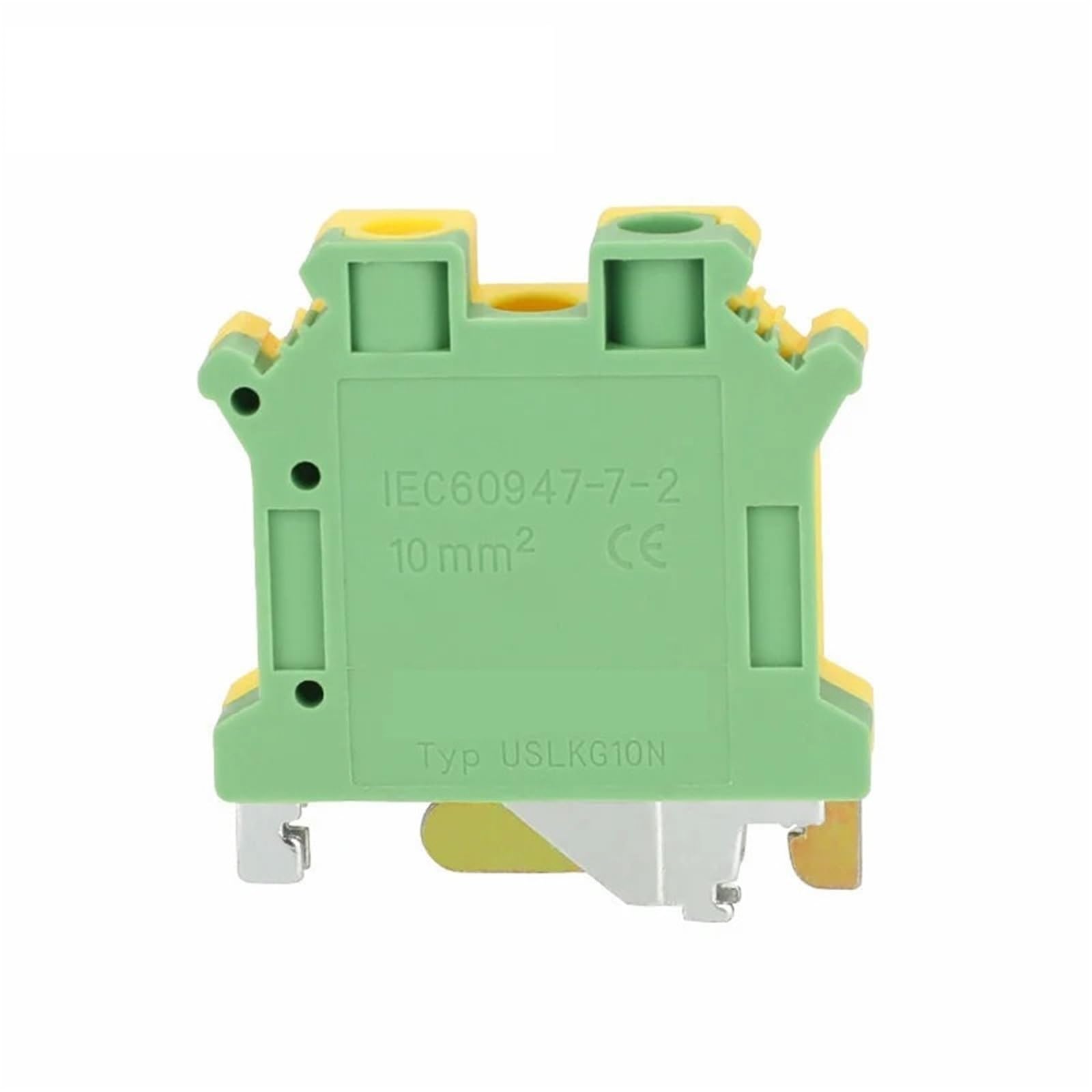 USLKG10N Morsettiera modulare a vite for terra for UK-10N, connettore elettrico for guida DIN con filo da 10 mm² USLKG10 USLKG-10N(10 Pcs)