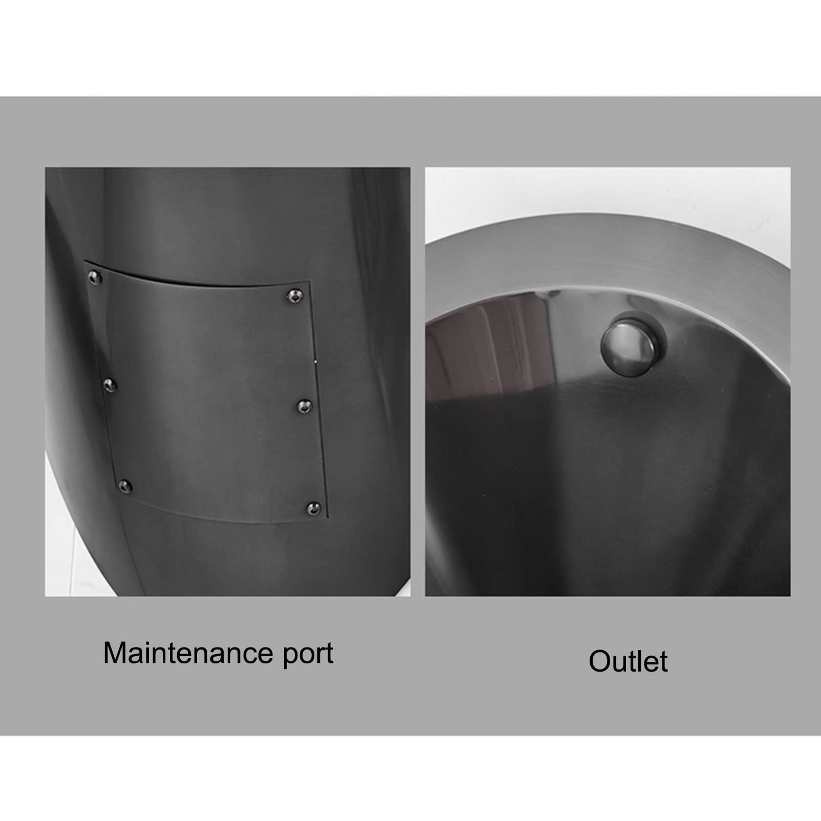 OTQEFTN Inductive Stainless Steel Urinal, Wall-Mounted Infrared Integrated Inductive High-Efficiency Flush Valve Urinal, Standing Toilet Urinal for Men
