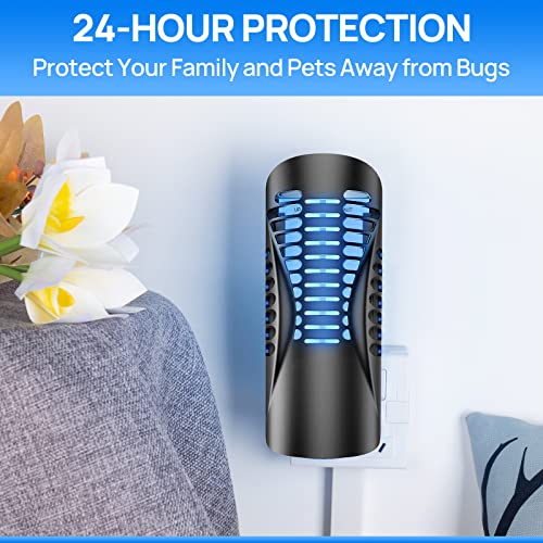 Meilen Fruit Fly Traps For Indoor - Quiet Bug Zapper And Mosquito Killer - Effective Against Mosquitoes, Gnats, And Other Insects - Silent Operation For Peaceful Sleep - 1 Trap + 5 Glue Cards Included #TOP5