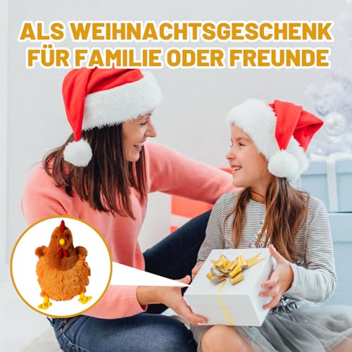 Kuscheltier Huhn, Weiches Plüsch Huhn Spielzeug, Huhn Kuscheltier, Huhn plüsch, Niedliches Huhn Geschenk Für Kinder Und Tierliebhaber, 22 cm Hoch, Ideal Als Dekoration Und Zum Kuscheln