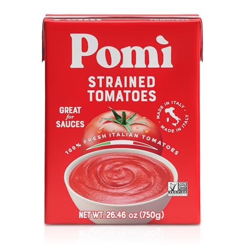 Pomì Finely Chopped Italian Tomatoes 26.46oz (Pack of 12) - 100% Fresh Flavor in BPA-Free Carton - Perfect for Sauces, Pasta, Pizza & More, Non-GMO, Gluten-Free, Clean Eating Canned Alternative