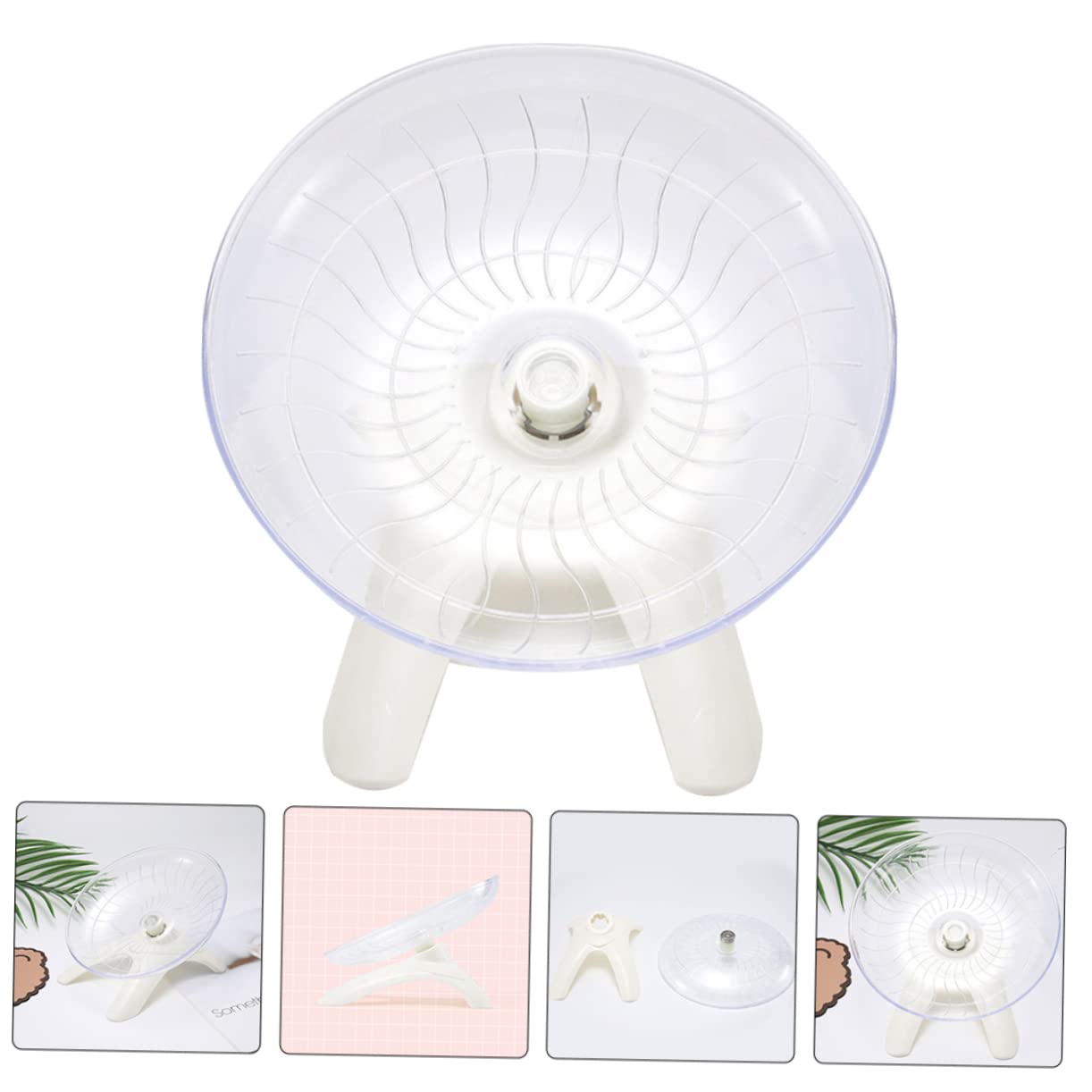 Beaupretty 3piezas Rueda De Ejercicio Silenciosa para Hámsters y Roedores Dispositivo De Diversión para Chinchillas Jerbos y Ardillas Juguete con Base Estable y Diseño Espacio