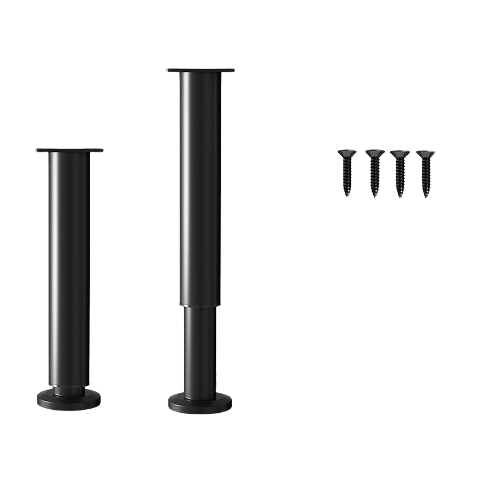 of 2 Height Adjustable Furniture Legs with Shock Absorbing Pad Anti Slip Feet for Bed Chairs & Tables Adjustable Furniture Legs
