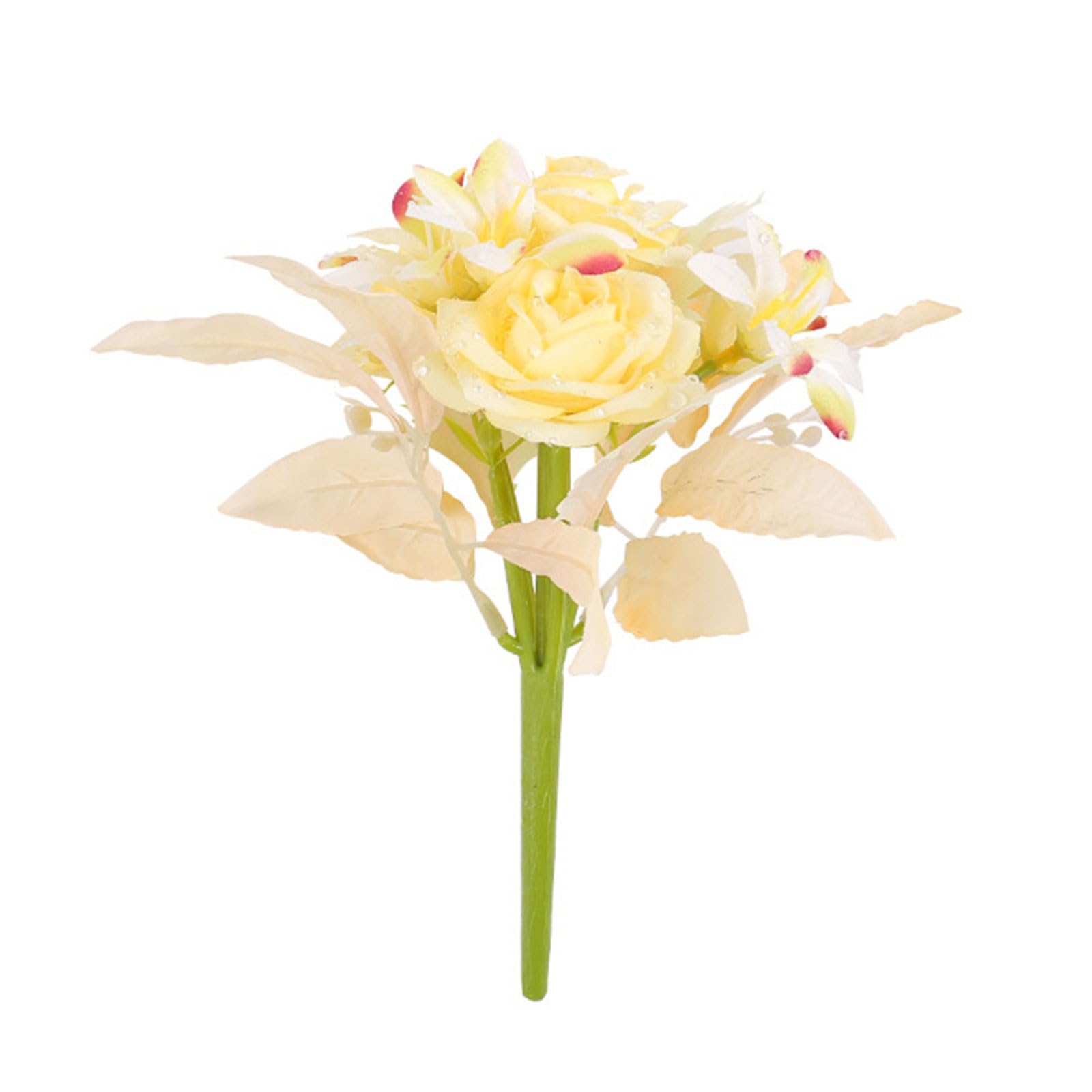 Kalttoy Artificial Flower Bouquet Artificial Fake Flowers Plant for Thanksgiving Day Wedding Party Table Centerpiece Decoration Glass