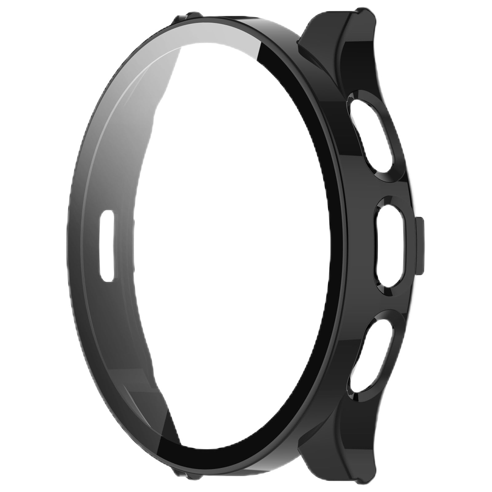 GIOPUEY 2-pak etui kompatybilne z Garmin Venu 3 45 mm, szklana folia ochronna + twarda plastikowa ramka, osłona Garmin Venu 3 45 mm - czarne + czarne