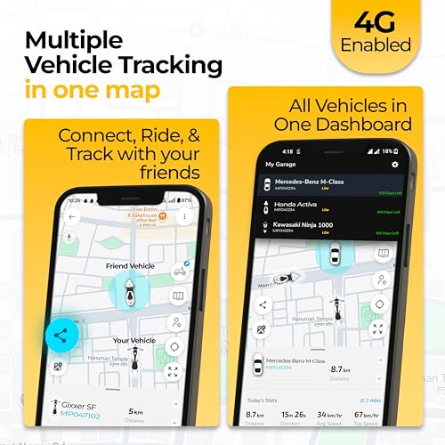 Image of Ajjas 4G Lite (Remote Engine Lock) - Wired Hidden AI Smart GPS with Driving Score, Location Tracking, Geo Fence Alert, More 15+ Features for Car, Bike, Truck, Bus with with (1 Year Free Application)