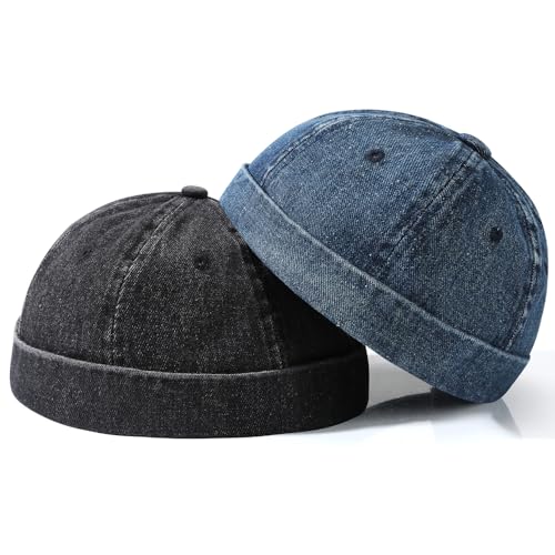 Sombrero sin ala para hombre y mujer estilo marinero vintage miniatura 6