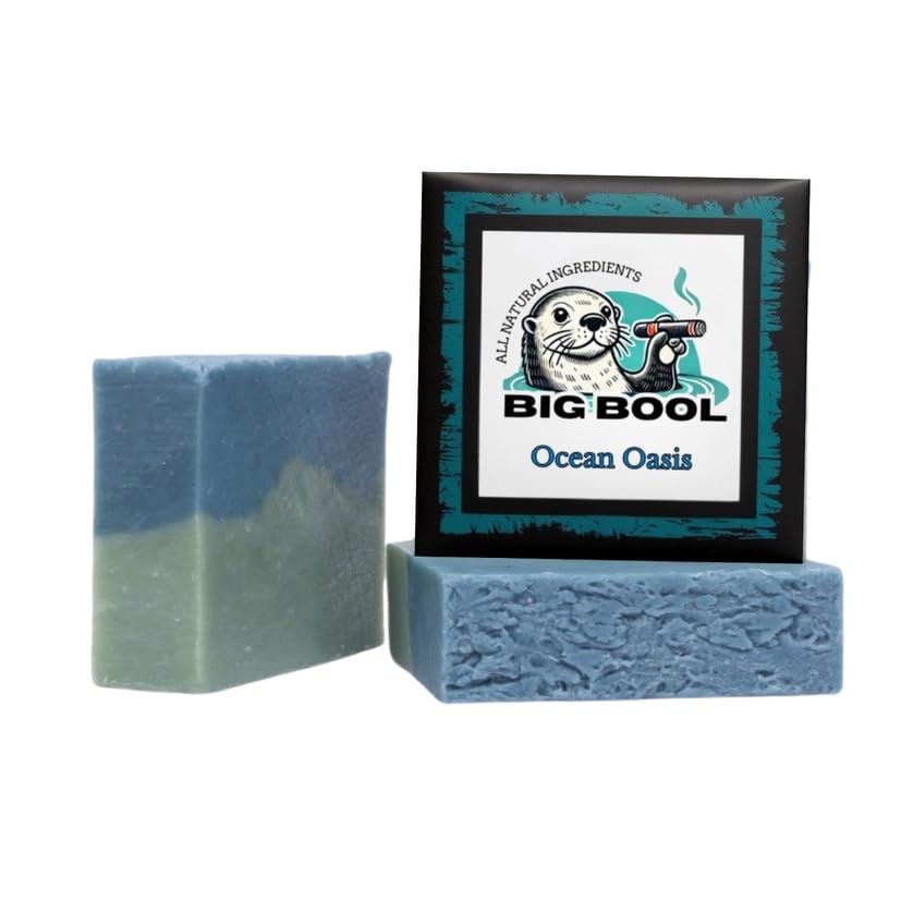 Men's All Natural Bar Soap - Ocean Oasis, USA Made, Cold processed bar soap, 4.5oz