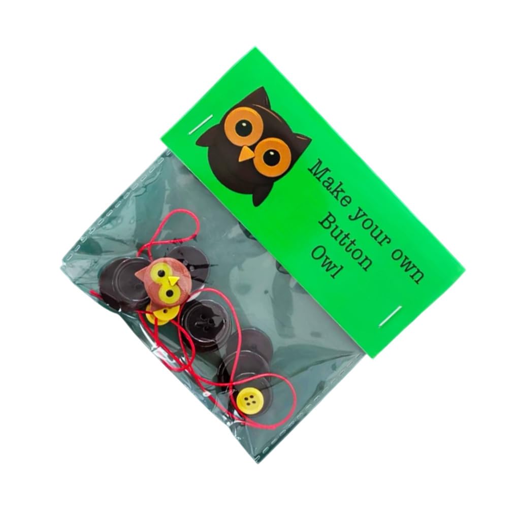 QUILSTM 3D Button Ornament Craft Kit Unique DIY Decorations For Christmas Trees Diy Fastener Ornaments Interesting Button Ornament Kits Christmas Buttons, owl