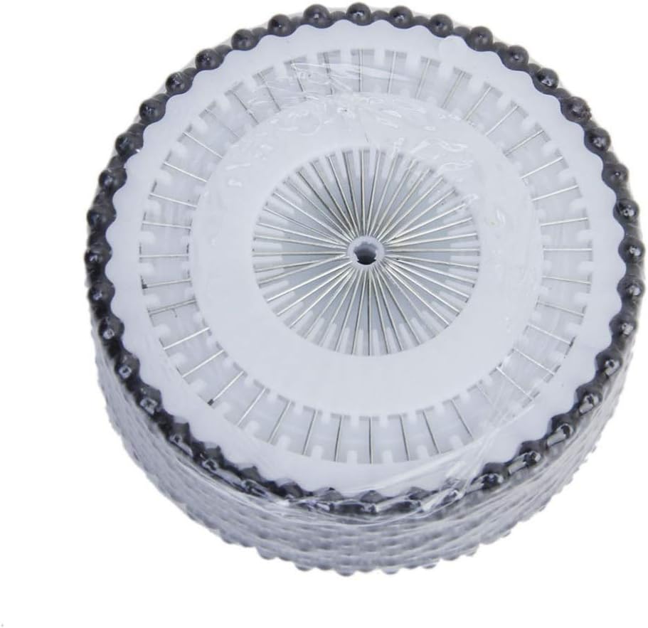 Cabilock 3mm Diameter Pearl Pins Straight Head 480pcs White Stainless Steel Pins for Handicraft Embroidery and Sewing Projects