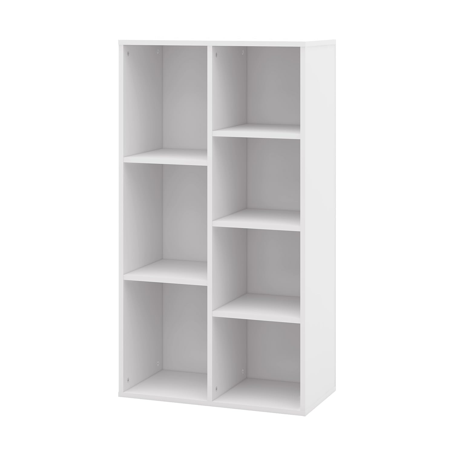 Panana Bookcase with 6/7/8 Compartments, Wooden Cube Storage Book Shelving Display Unit for Living Room Bedroom Furniture (White, 7 Compartments)