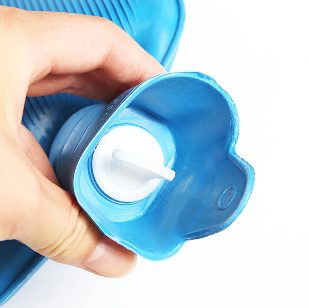 3x Borsa dell'Acqua Calda, Scaldaletto Resistente, Boule Contenitore da 2 L, Gomma Naturale Inodore, Blu | Leroy Merlin