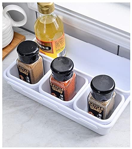 BCNTLXJR 8 PCS Clear Plastic Drawer Organizers Set, 3-Size Versatile Bathroom and Vanity Drawer Organizer Trays, Storage Bins for Makeup, Bedroom, Kitchen Gadgets Utensils and Office (white)