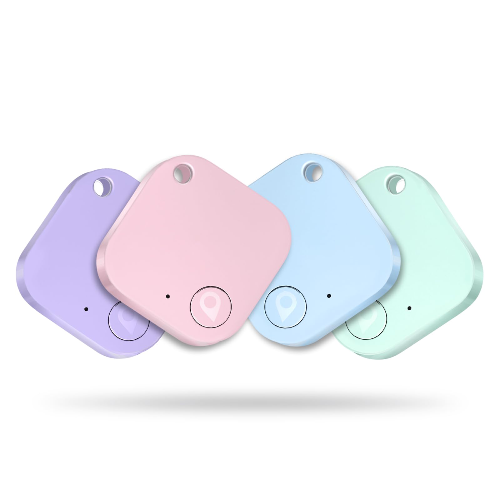 Tag tracker Bluetooth, confezione da 4, funziona con Apple Find My (solo iOS, non per Android), trova oggetti per chiavi, zaino, valigia, portafoglio, bagagli