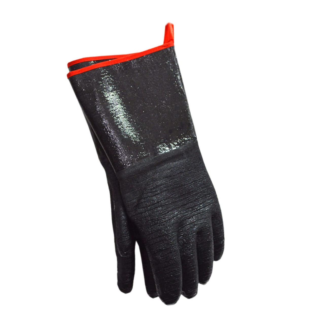 Guanti Barbecue Resistenti al Calore in Neoprene Nero, 1 Paio | Antiscivolo, Isolamento Termico, per Forno e Cucina, Accessorio Protettivo da Lavoro