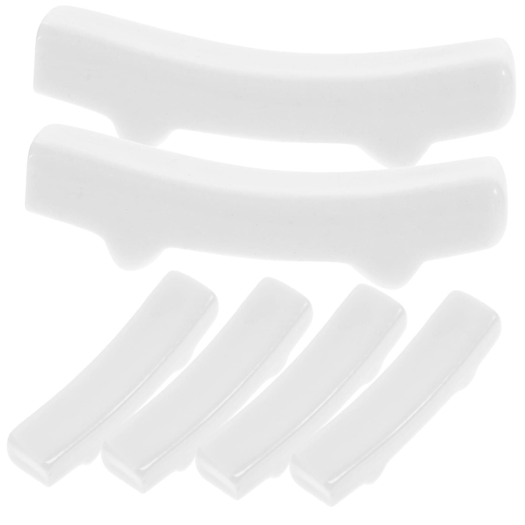 VINTORKY 6pcs Ceramic Chopstick Rest Spoon Fork Holder Household Tableware Holders Restaurant Chopstick Holder Fork Rest Ceramic Chopstick Holder Spoon Rest Cutlery Rest Ceramics White