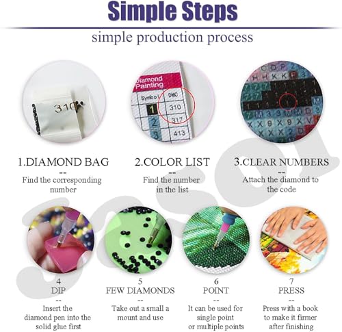 Image of Jasol Diamond Painting Kit, 40x30 Cms, Full Drill, 5D Crystals, Home Wall Decor Gift Set (Tree By God M45617)