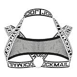 iixpin Brust Harness Männer Harness Heschirr Gürtel Brustgurt Mesh Crop Top Sexy Top Oberteil Elastisch Unthemd Unterwäsche Weiß L/XL